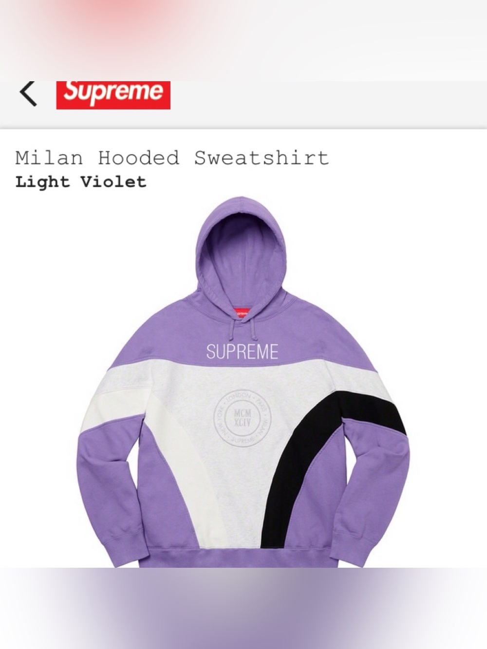 Supreme | Milan Hooded Sweatshirt